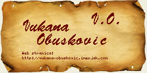 Vukana Obušković vizit kartica
